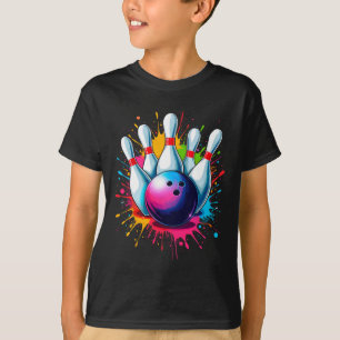 Colourful Bowling Art T-Shirt