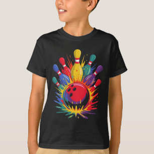 Colourful Bowling Game Day Bowler Cute Colorsplash T-Shirt