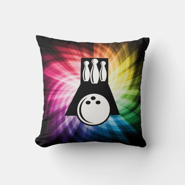 Colourful Bowling Throw Pillow (Front)