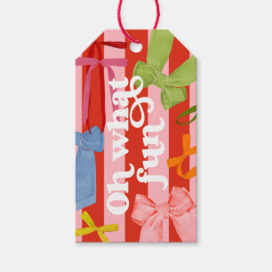 Colourful Bows Christmas Gift Tag