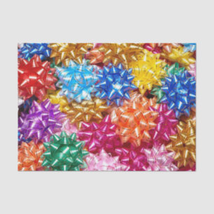Colourful bows tissue paper