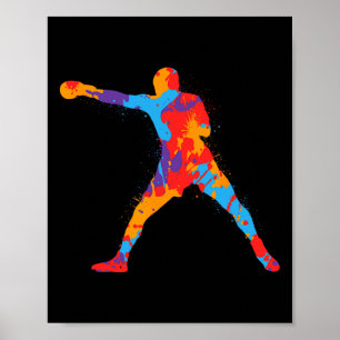 Colourful Boxing Athletes Kids Men Boxer Boys Poster