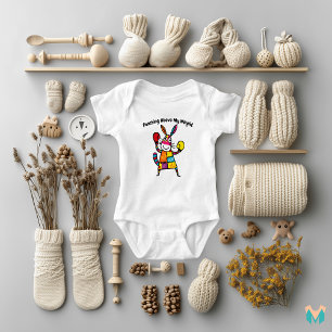 Colourful Boxing Kangaroo Design for Kids Baby Bodysuit
