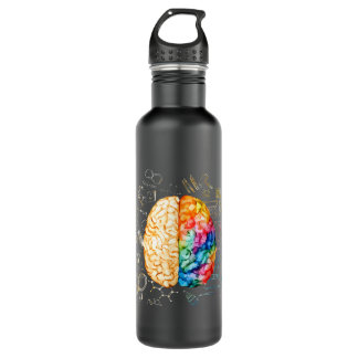 Colourful Brain - Science And Art - Neuroscience N 710 Ml Water Bottle