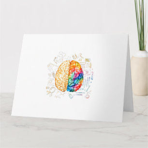 Colourful Brain - Science And Art - Neuroscience N Card