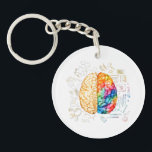 Colourful Brain - Science And Art - Neuroscience N Keychain<br><div class="desc">Colourful Brain - Science And Art - Neuroscience Neurologist</div>