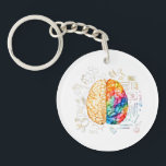 Colourful Brain - Science And Art - Neuroscience N Keychain<br><div class="desc">Colourful Brain - Science And Art - Neuroscience Neurologist</div>