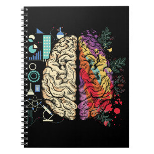 Colourful Brain Science Architecture Art Notebook