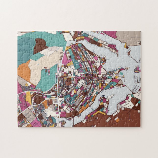 Colourful Brasilia Map Jigsaw Puzzle (Horizontal)