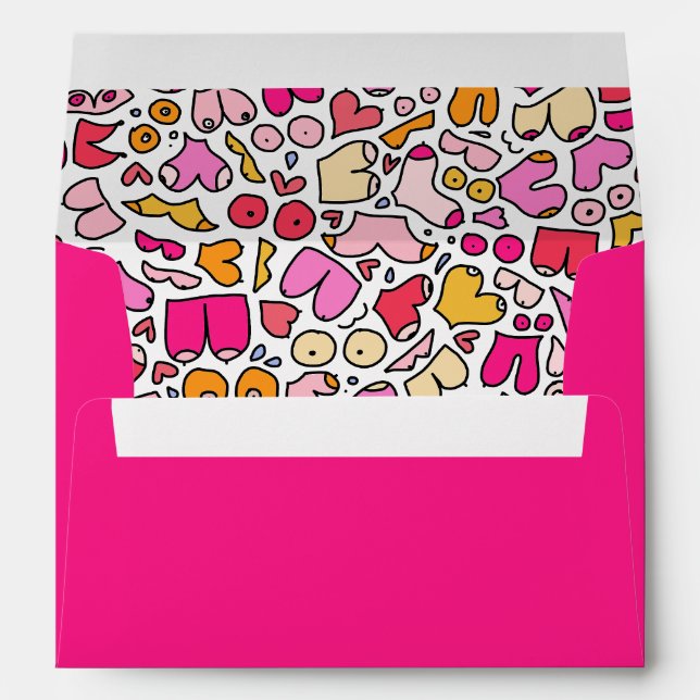 colourful breast pattern stone coaster envelope (Back (Bottom))