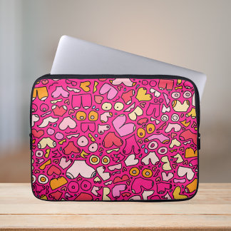 colourful breast pattern stone coaster laptop sleeve