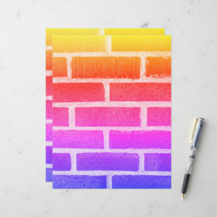 Colourful Brick Wall Photography Scrapbook Paper