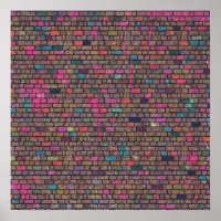 Colourful Brick Wall Texture