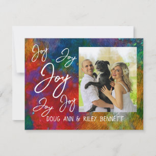 colourful  bright add a photo holiday card