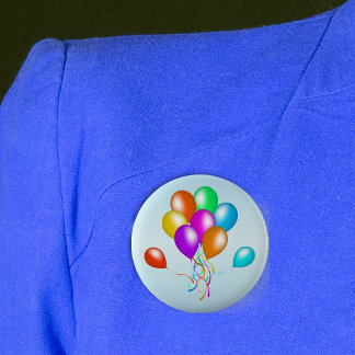 Colourful Bright Bunch of Balloons 2 Inch Round Button