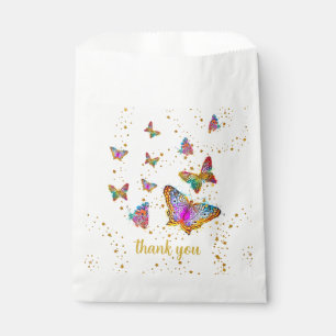 Colourful Bright Butterfly Birthday Party Favour Bag