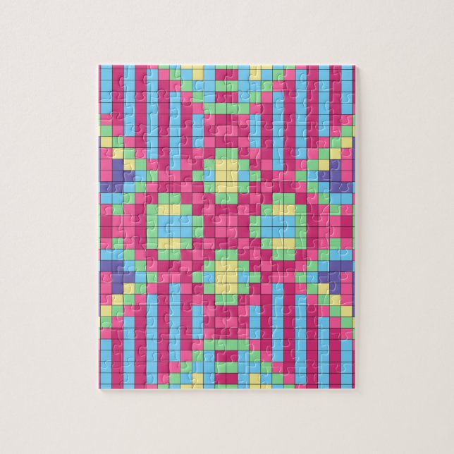 Colourful Bright Chequerboard Jigsaw Puzzle (Vertical)