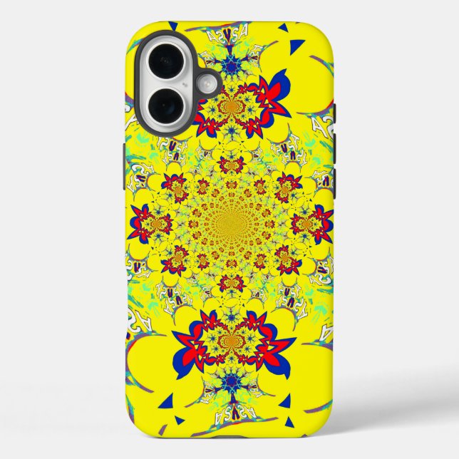 Colourful Bright Floral Damask Design Art Print Case-Mate iPhone Case (Back)