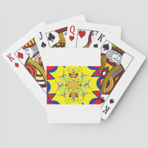 Colourful Bright Floral Damask Design Art Print Playing Cards