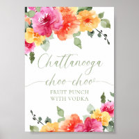 Colourful bright floral fruit punch