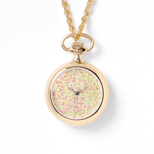 Colourful Bright Funky Eclectic Sprinkle Mosaic Watch (Front)