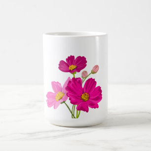 Colourful Bright Garden Cosmos Flowers Custom Coffee Mug