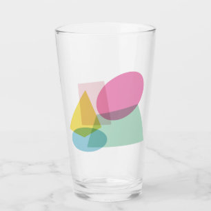 Colourful Bright Geometric Shapes Collage Glass