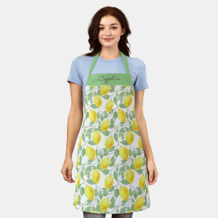 Colourful Bright Lemon Citrus Yellow Chic Summer Apron