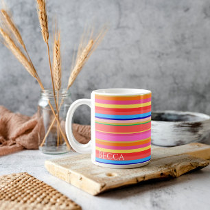 Colourful Bright Modern Personalized  Coffee Mug