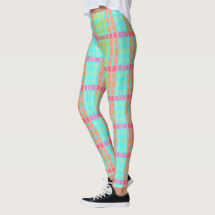 Colourful Bright Plaid Leggings