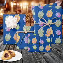 Colourful Bright Spinning Star Dreidels Hanukkah