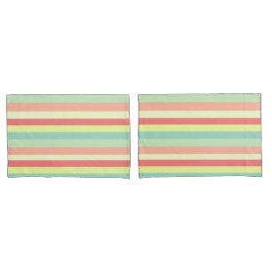 Colourful Bright Stripes Pillowcase