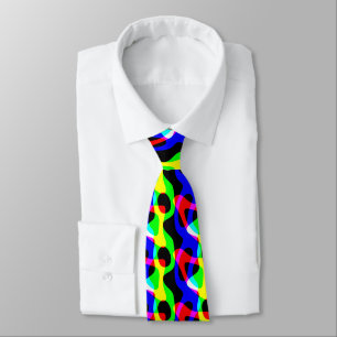 colourful bright tiled pattern  tie