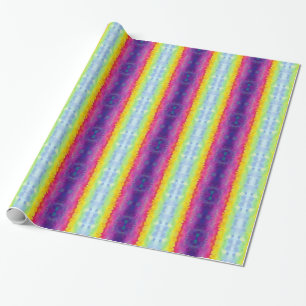 Colourful Bright Wide Stripes Wrapping Paper