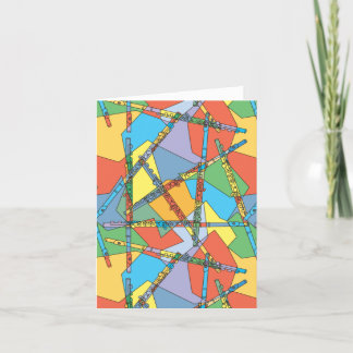 Colourful Broken Flutes Note Card