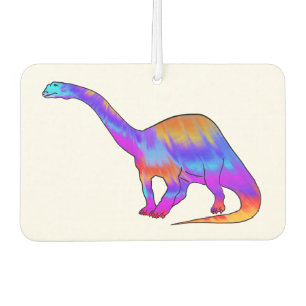 Colourful Brontosaurus Psychedelic Dinosaur Art Air Freshener