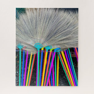 Colourful Brooms Jigsaw Puzzle