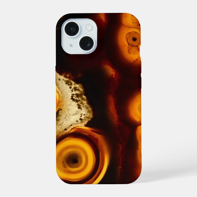 Colourful Brown Agate iPhone 15 Case (Back)