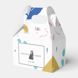 Colourful Brush Stroke Favor Box