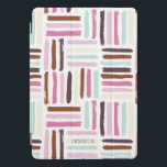 Colourful Brush Strokes Personalized iPad Pro Cover<br><div class="desc">Fun abstract pattern of colourful brush paint strokes. Personalize it with your name or monogram.</div>