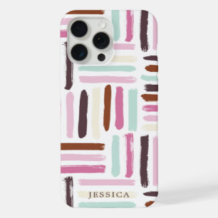 Colourful Brush Strokes Personalized iPhone 15 Pro Max Case