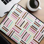 Colourful Brush Strokes Personalized Laptop Sleeve<br><div class="desc">Fun abstract pattern of colourful brush paint strokes. Personalize it with your name or monogram.</div>