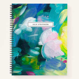 Colourful Brush Strokes Spiral Notebook