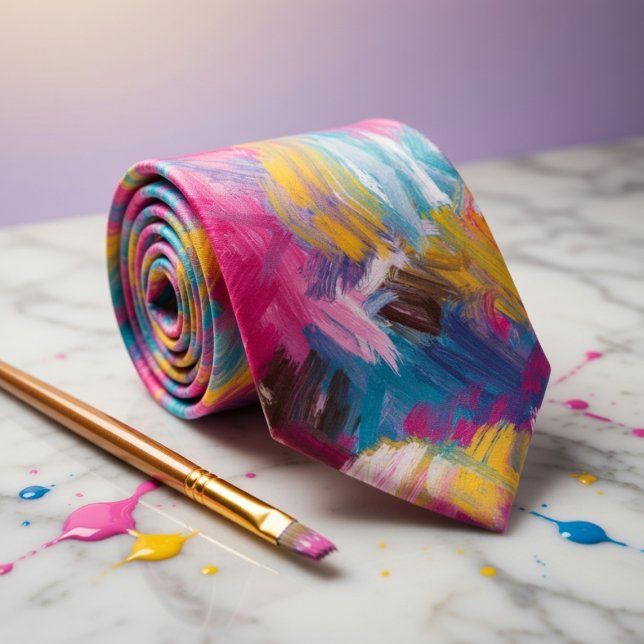 Colourful Brush Strokes Tie (Creator Uploaded)