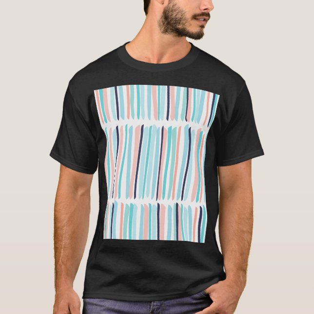 Colourful Brush Strokes: Vintage Scribble. T-Shirt (Front)