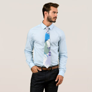 Colourful brushstrokes abstract pattern tie