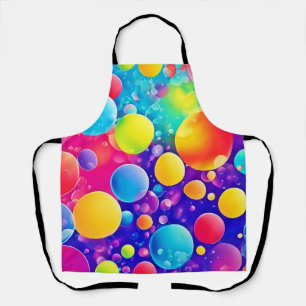 Colourful Bubble Abstract Art Apron