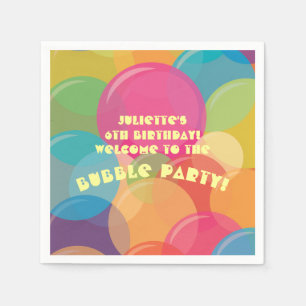 Colourful Bubble Birthday Paper Napkin