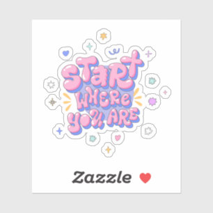 Colourful Bubble Letter Quote