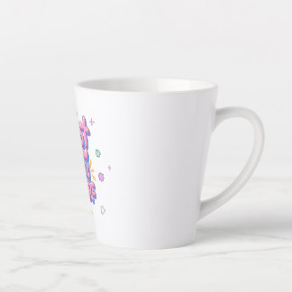 Colourful Bubble Letter Quote Latte Mug